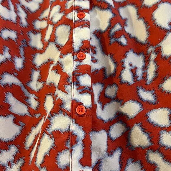 Collective Concepts (M) Animal Print Roll Tab Button Front Blouse - Stitch Fix - Picture 9 of 10